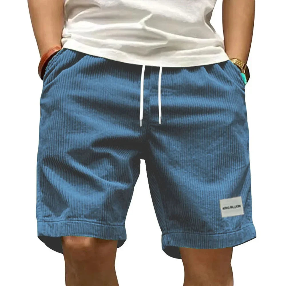 Short en velours côtelé à cordon