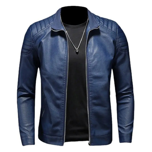 Blouson effet cuir à ligne sobre