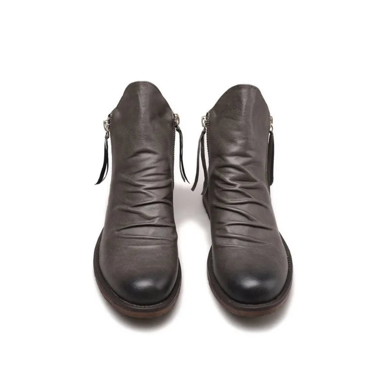 Chaussures de ville effet cuir lisse