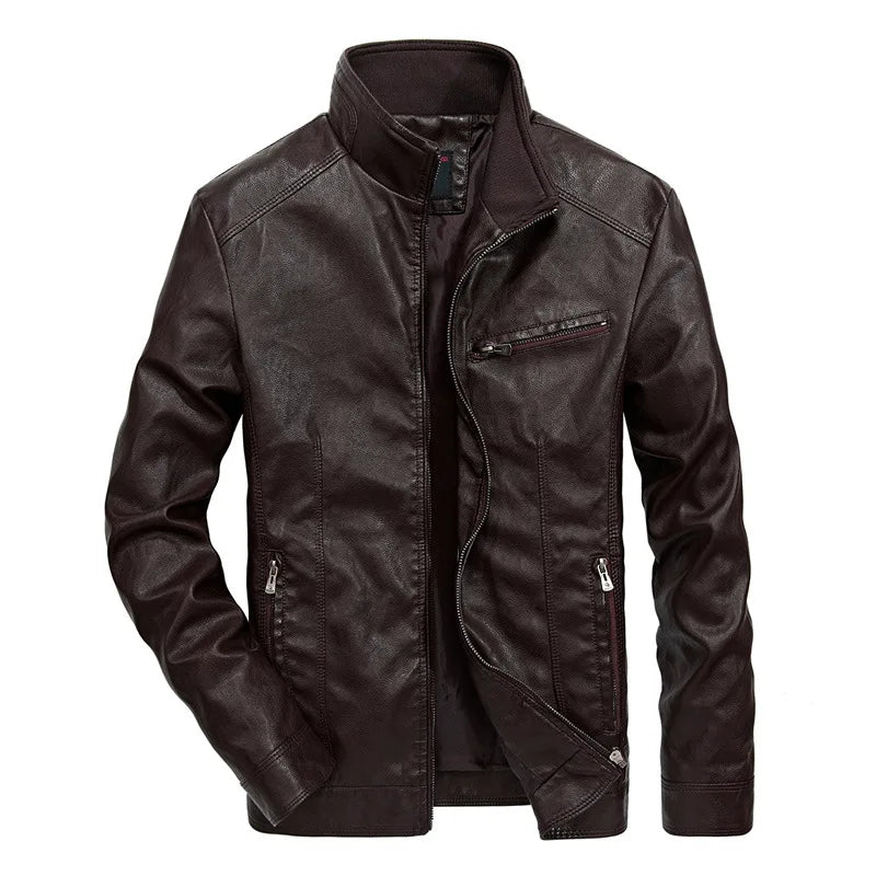 Veste effet cuir souple chic décontractée
