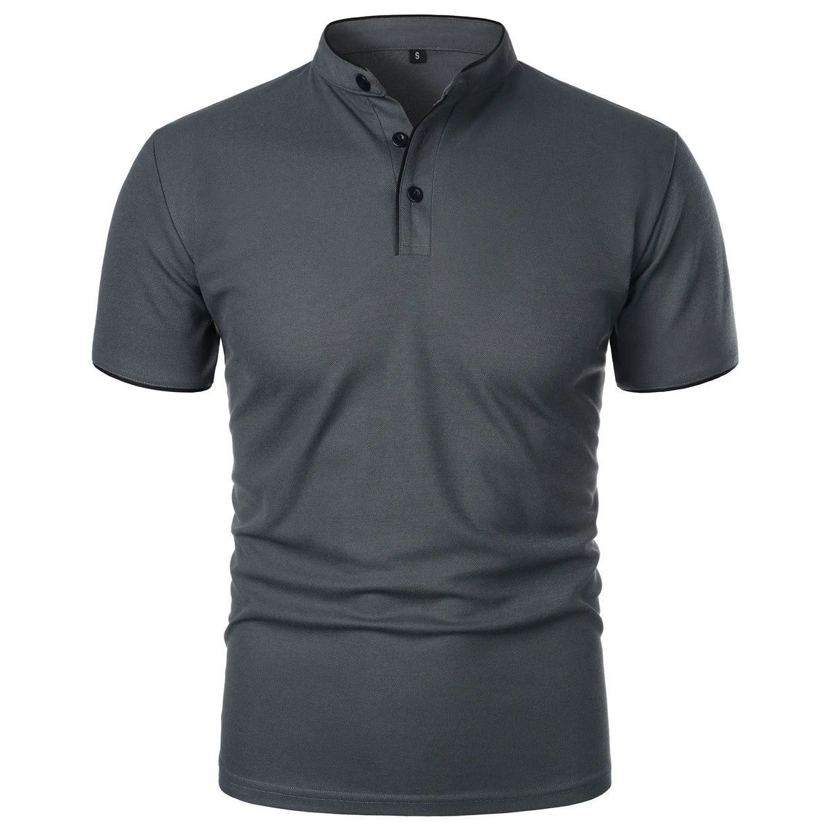 Polo uni manches courtes col structuré