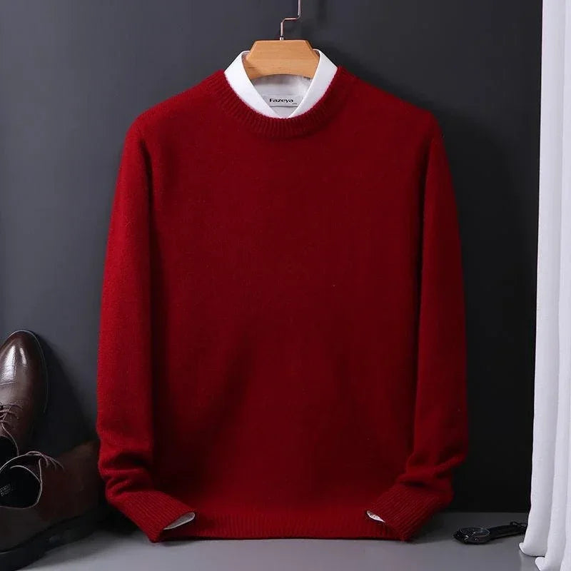 Pull en pur cachemire col rond au style intemporel homme – Kléber