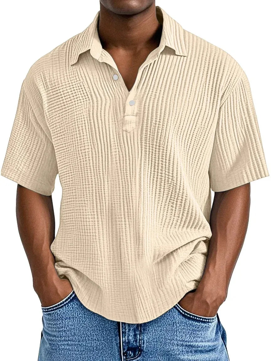 Chemise d'été rétro coupe décontractée