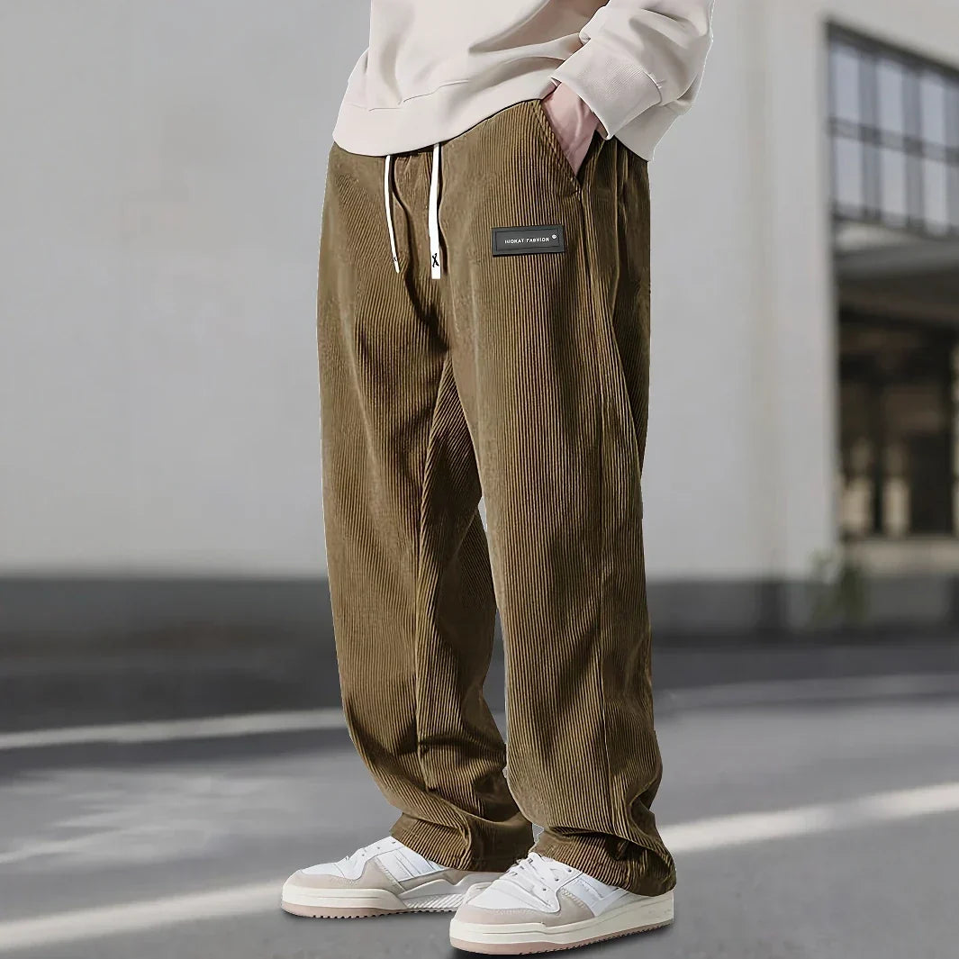 Pantalon en velours côtelé confortable au style intemporel homme – Singer