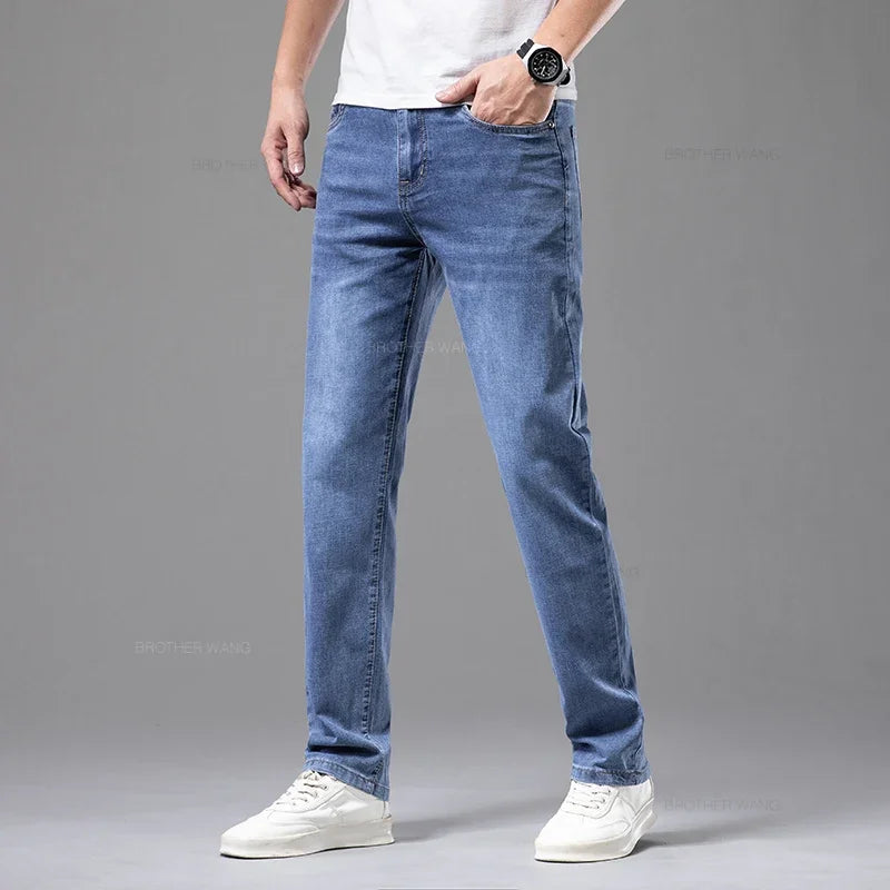 Pantalon d'été droit léger gris clair