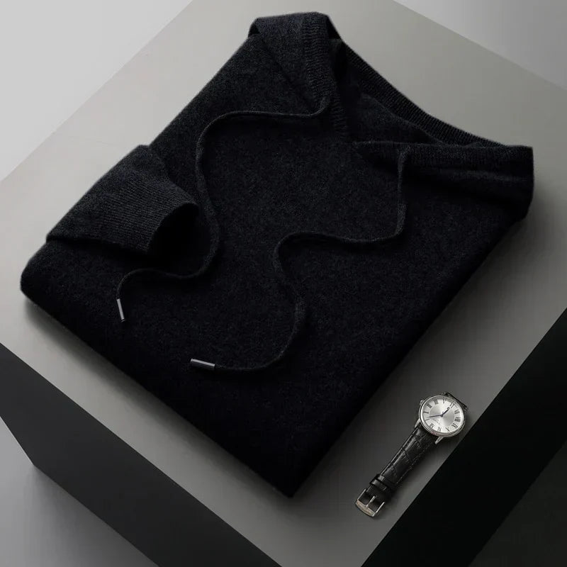 Sweat à capuche en maille beige
