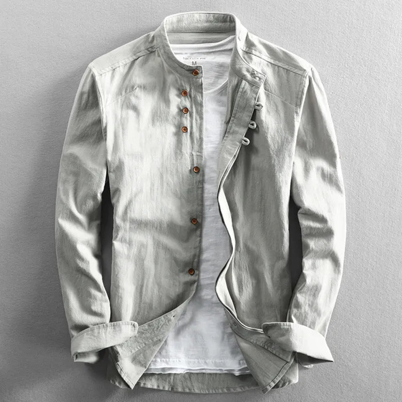 Chemise inspirée du Japon coupe moderne détails soignés homme – Saint-Briac