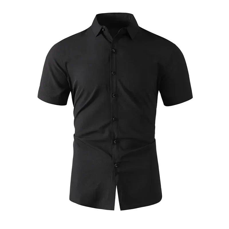 Chemise unie à manches courtes