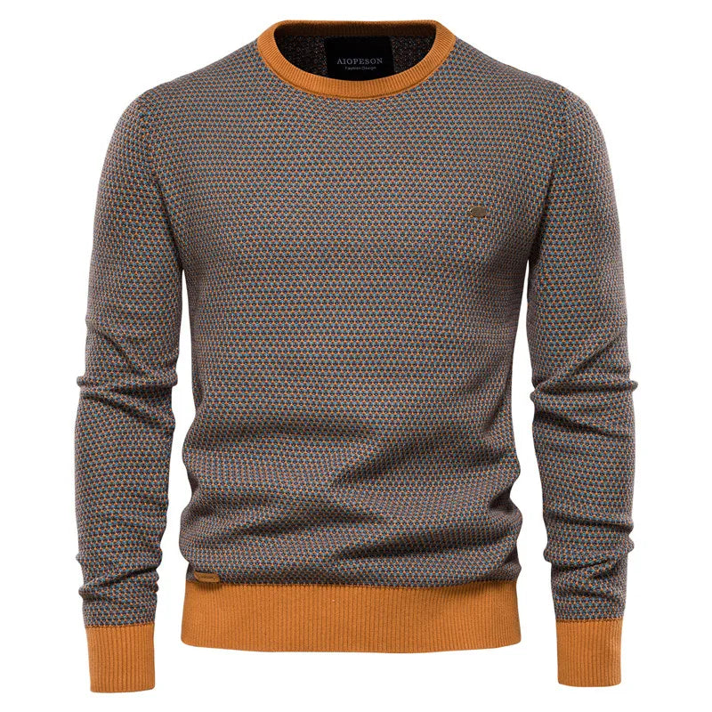 Pull en maille à motif tartan