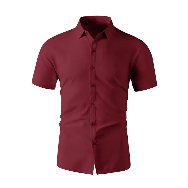 Chemise unie à manches courtes