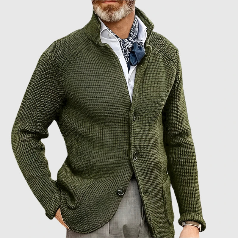 Cardigan en maille intemporelle boutonné du bureau à la soirée homme – Le Conquet