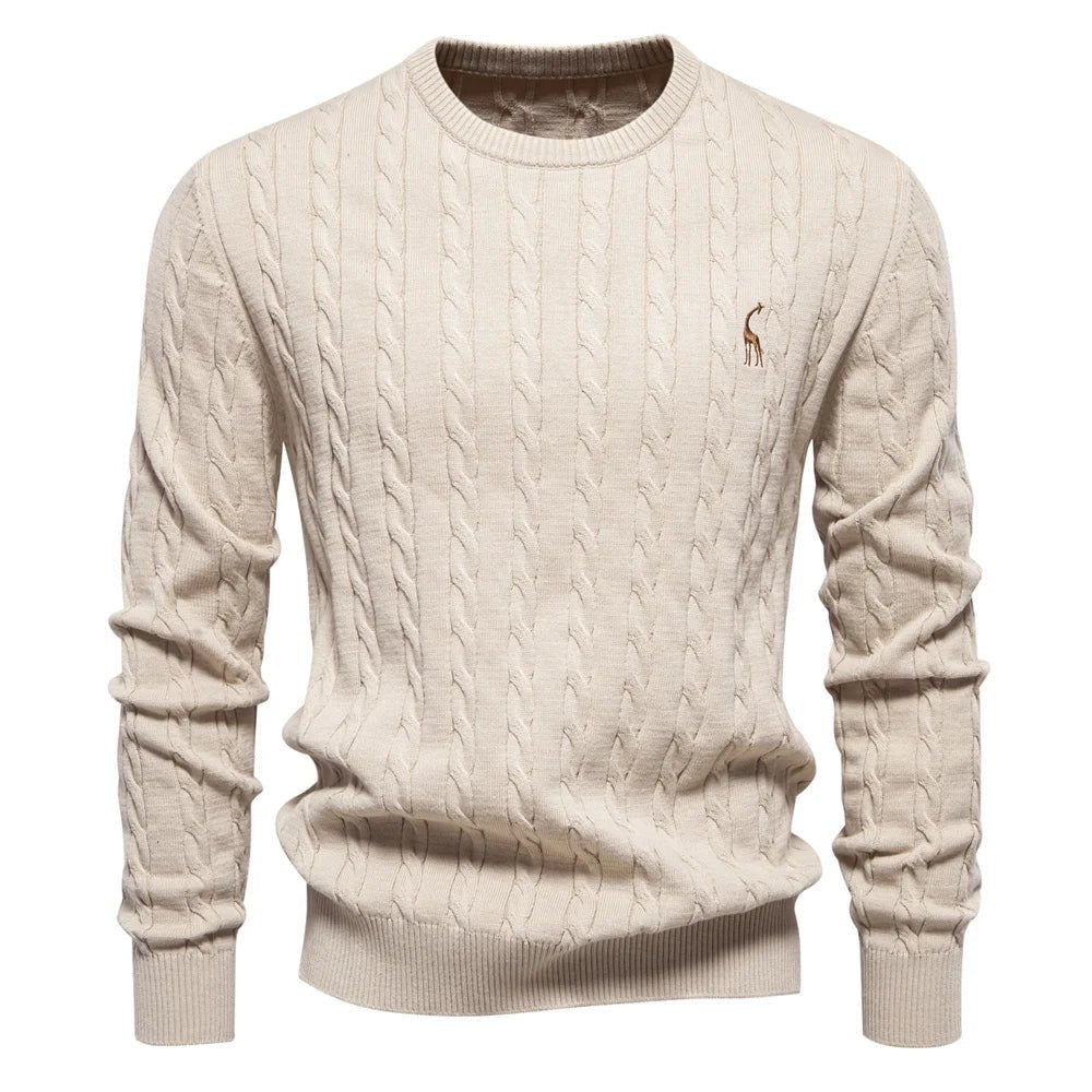 Pull en maille torsadée