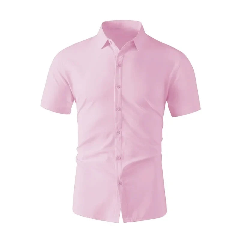 Chemise unie à manches courtes