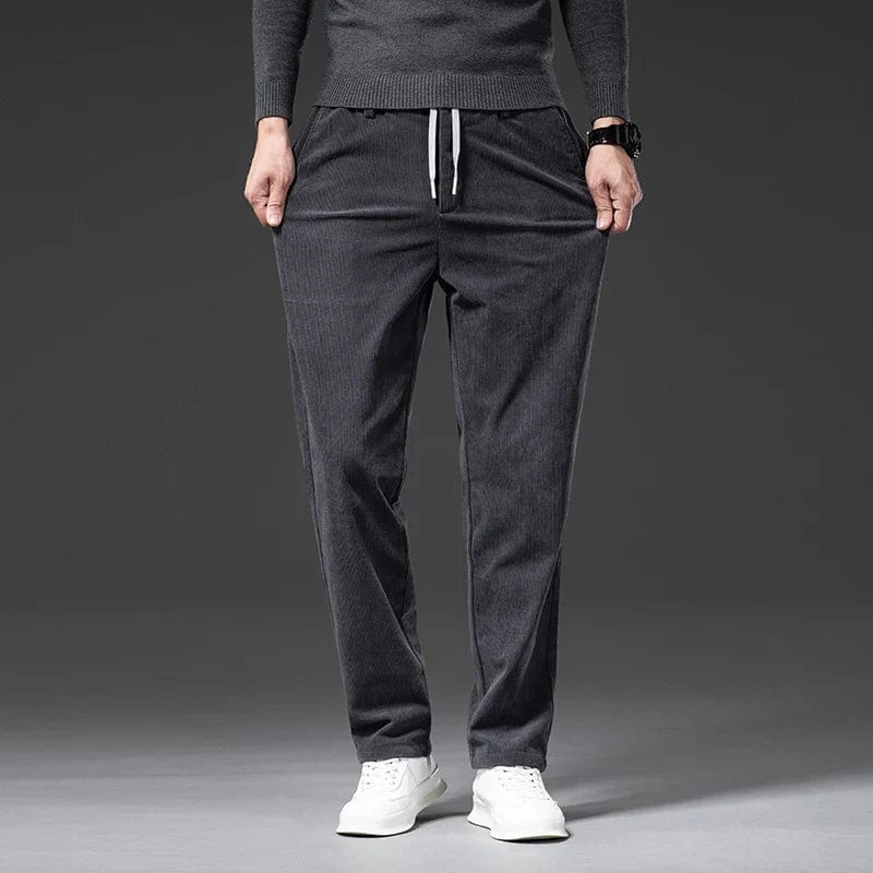 Pantalon en velours extensible coupe droite