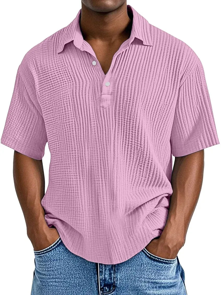 Chemise d'été rétro coupe décontractée