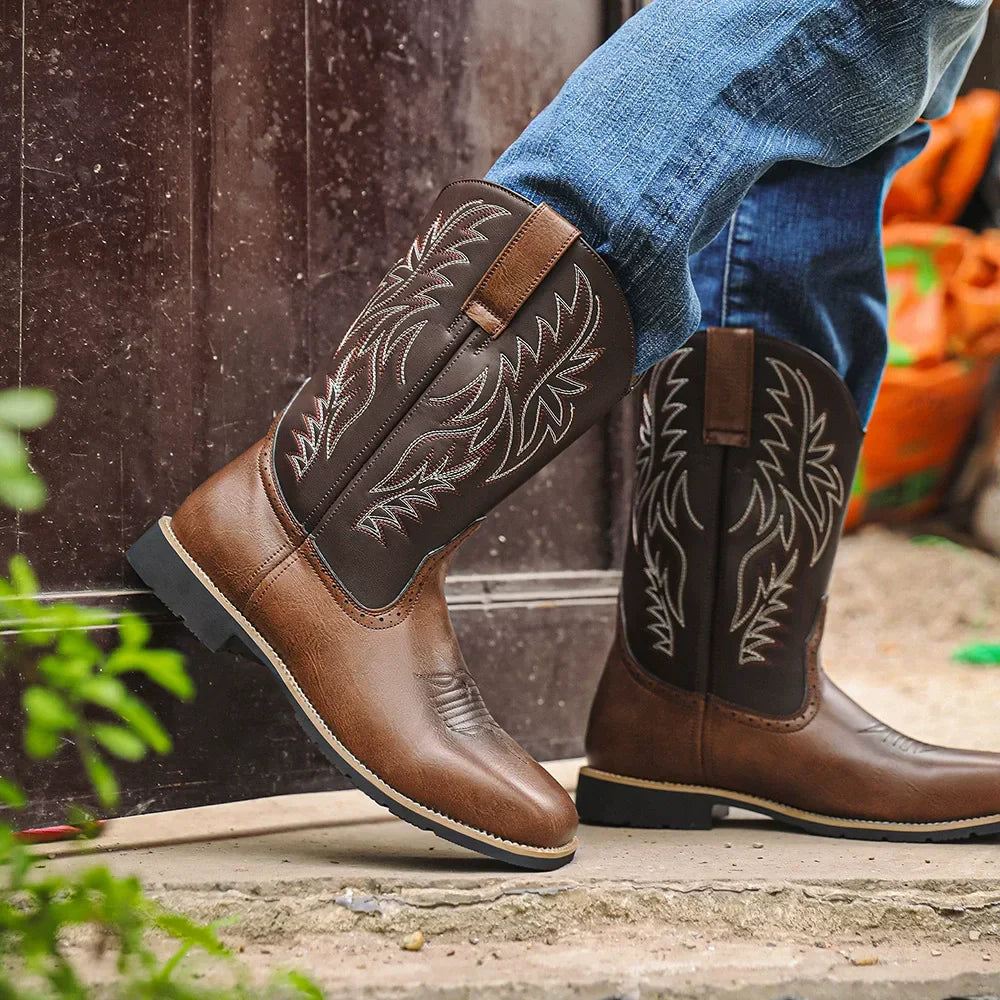Bottes mi-mollet structurées au style intemporel à la finition soignée homme – Suze