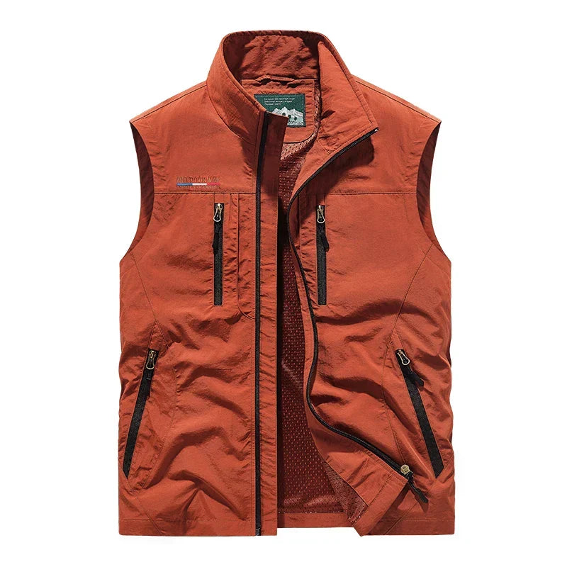 Gilet sans manches technique de randonnée coupe libre à poches homme – La Réole
