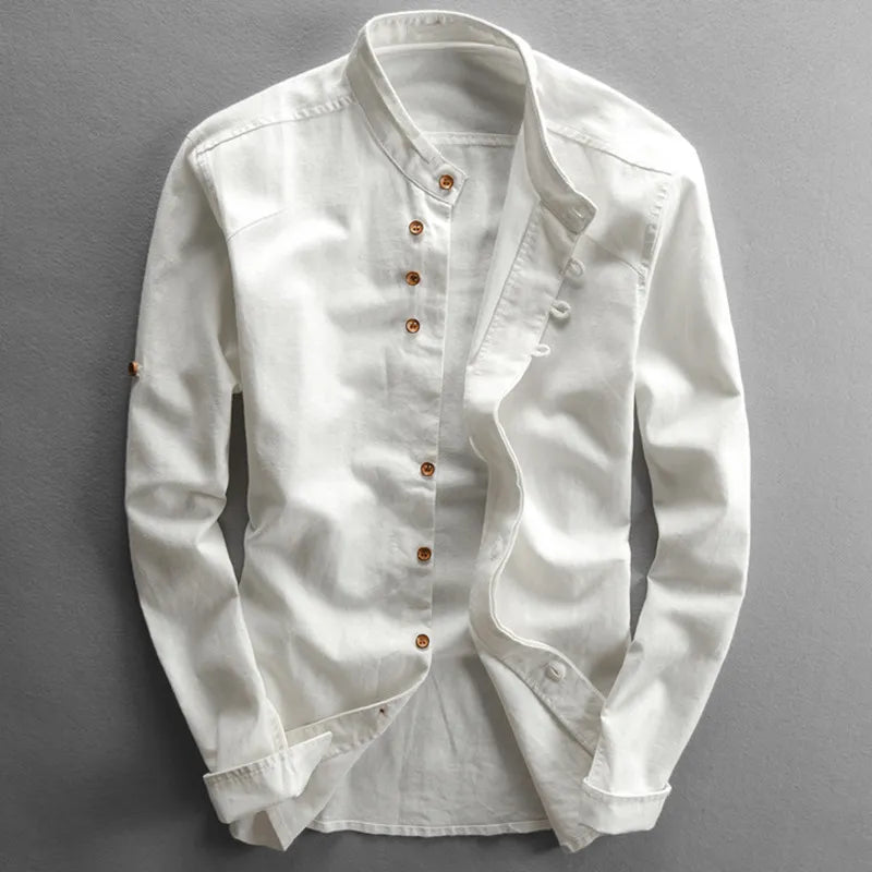 Chemise inspirée du Japon coupe moderne détails soignés homme – Saint-Briac