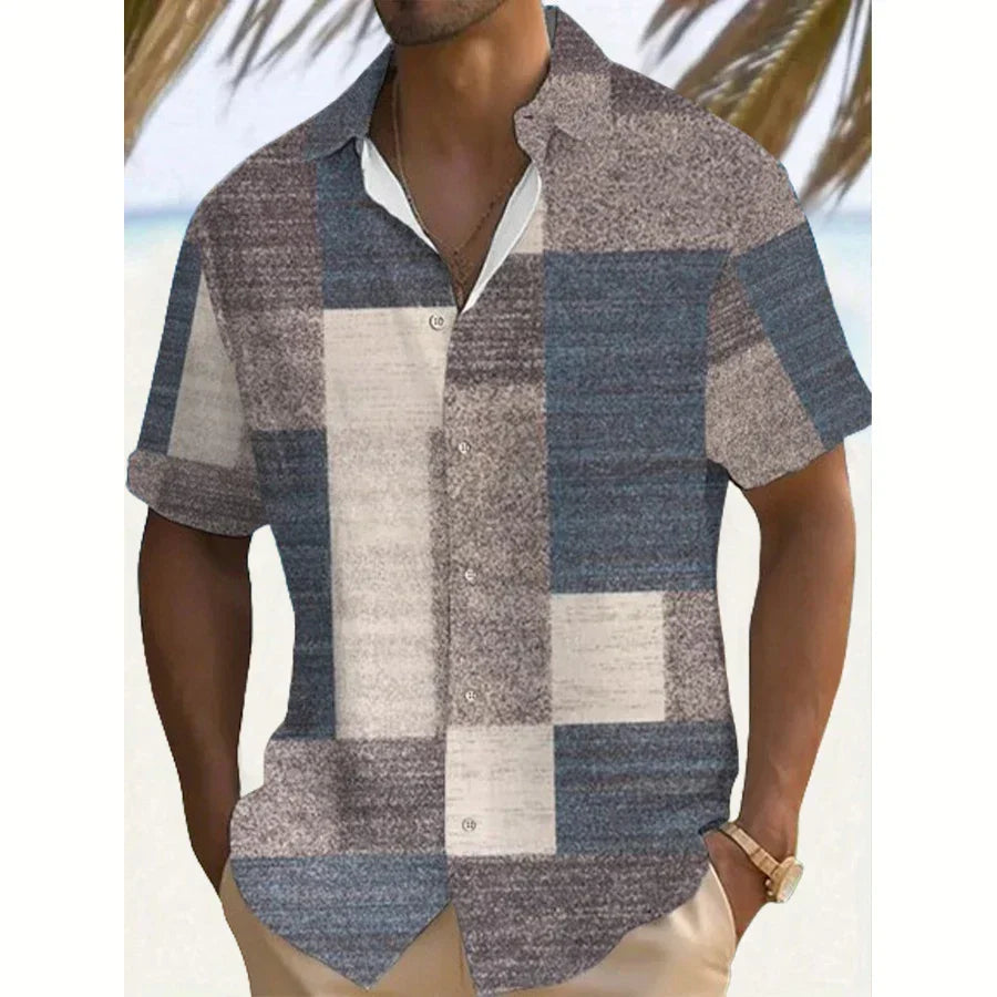 Chemise d'été à motif patchwork