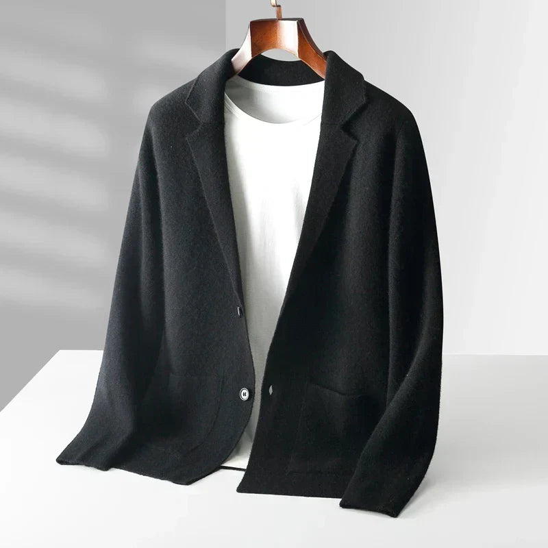 Cardigan façon blazer en maille douce