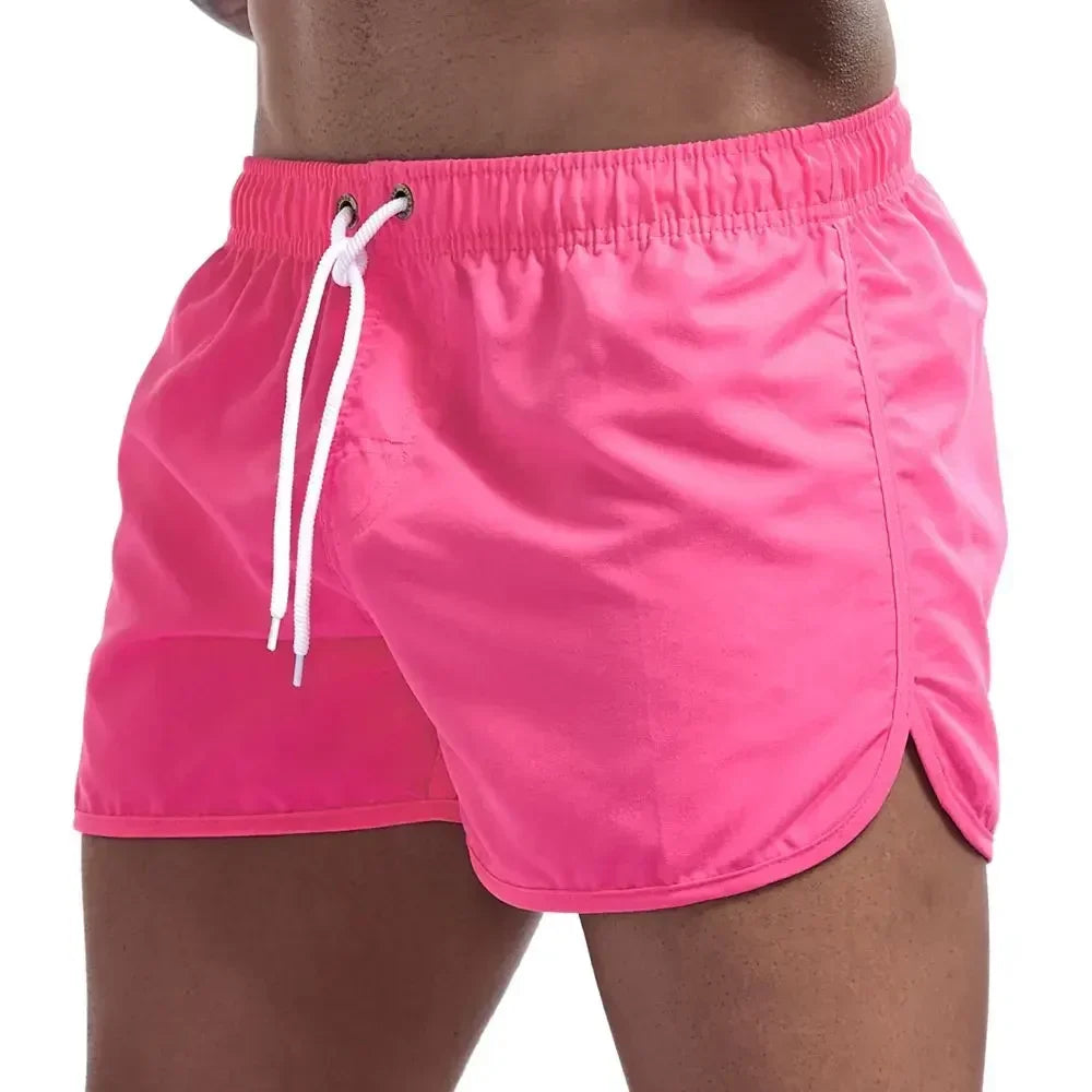 Short de bain court taille cordon