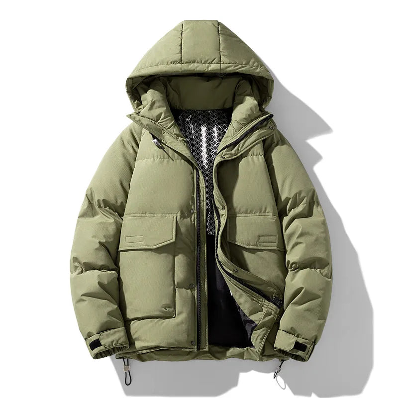 Doudoune matelassée à capuche poches au style intemporel homme – Alleins