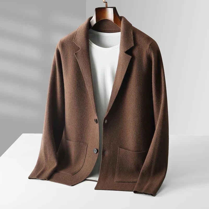 Cardigan façon blazer en maille douce