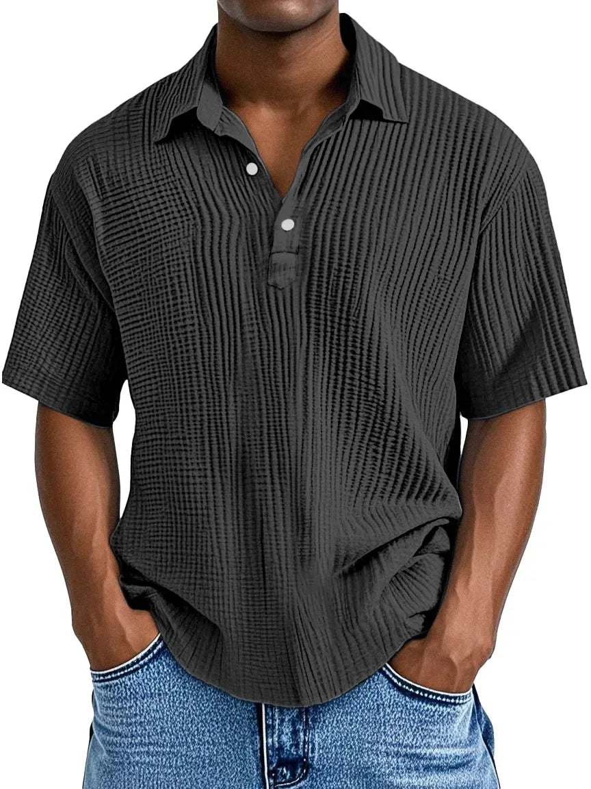 Chemise d'été rétro coupe décontractée