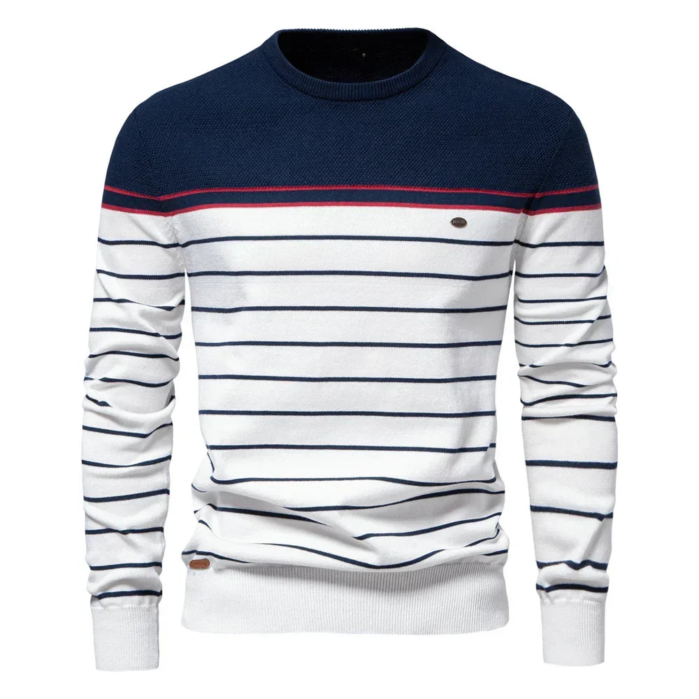 Pull en maille à rayures