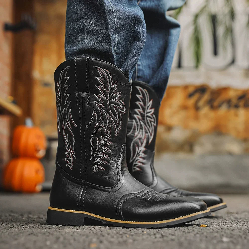 Bottes mi-mollet structurées au style intemporel à la finition soignée homme – Suze