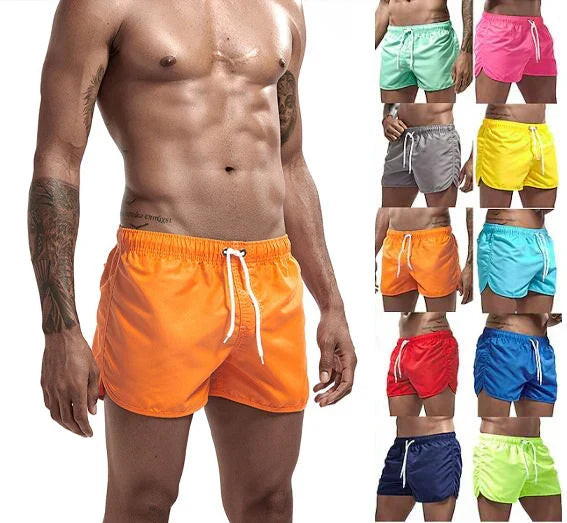 Short de bain court taille cordon