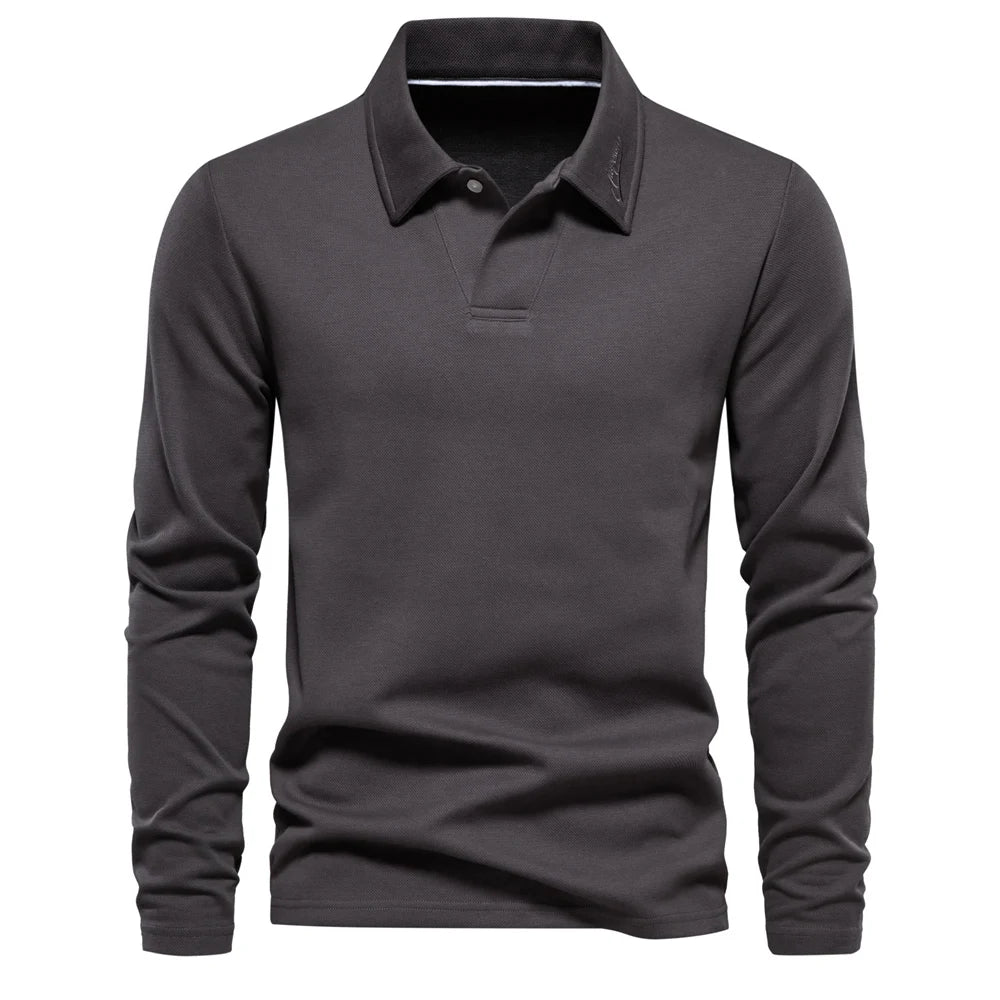 Polo décontracté à broderie discrète
