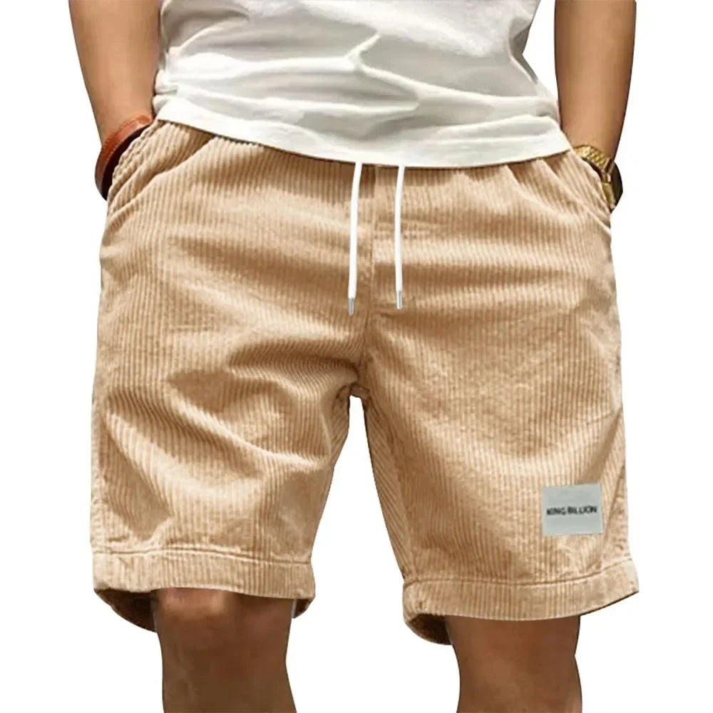Short en velours côtelé à cordon