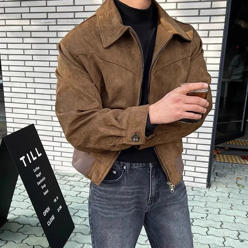 Manteau col sophistiqué zippé à la finition soignée homme – Lorgues