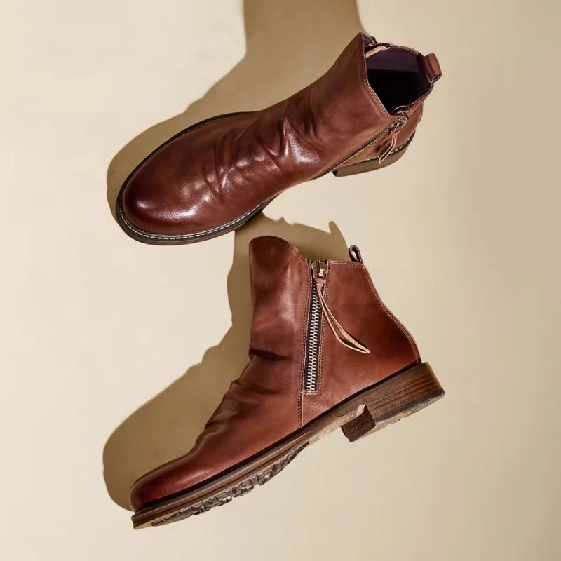 Chaussures de ville effet cuir lisse