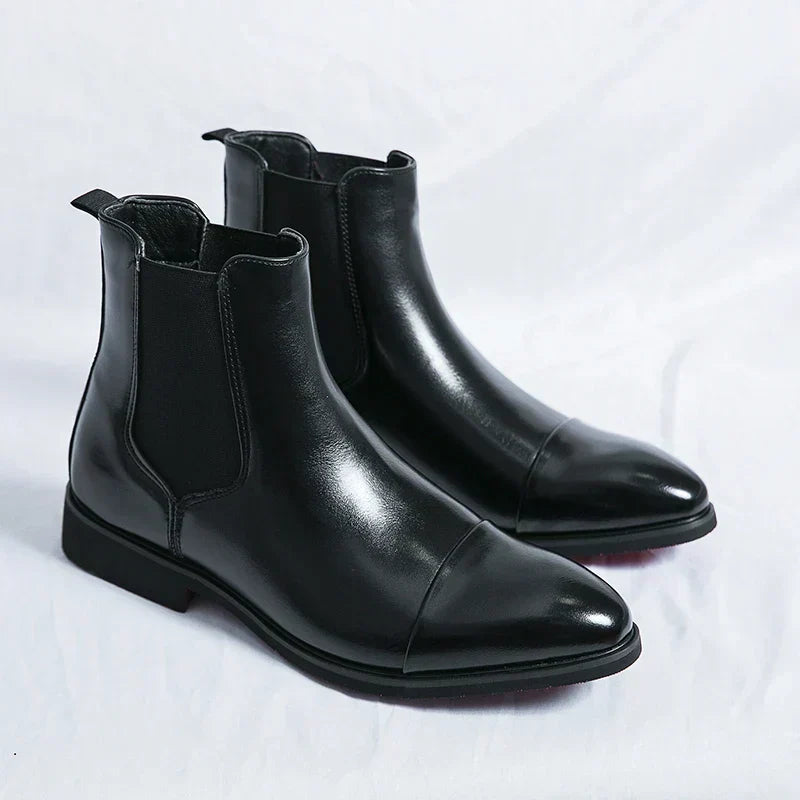Bottines tendance en cuir ligne soignée style chic intemporel homme – Bléré