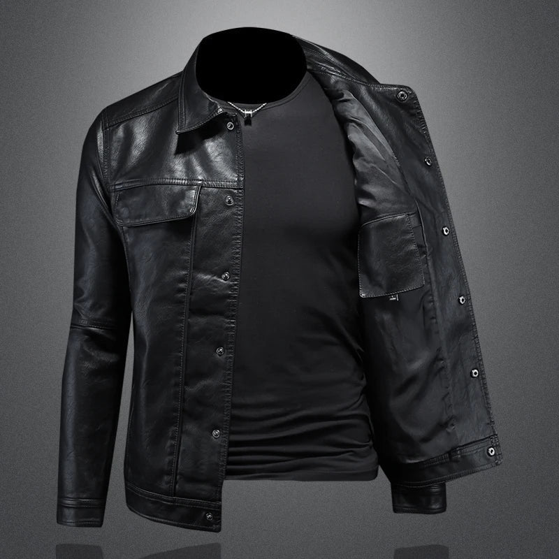Veste en cuir style rider moderne pour le quotidien homme – Cucuron