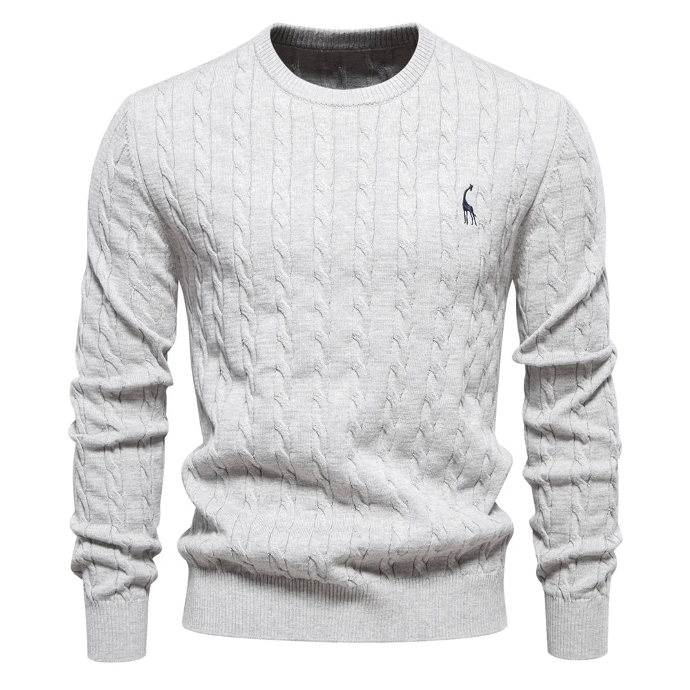 Pull en maille torsadée