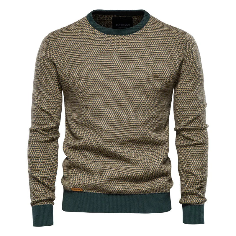 Pull en maille à motif tartan