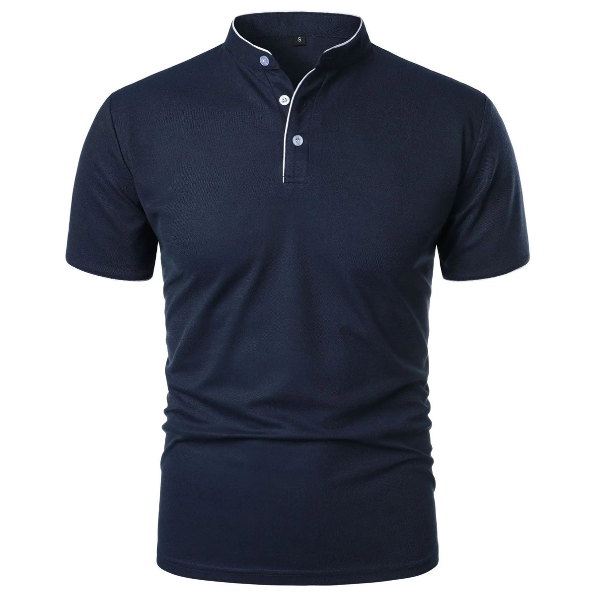 Polo uni manches courtes col structuré