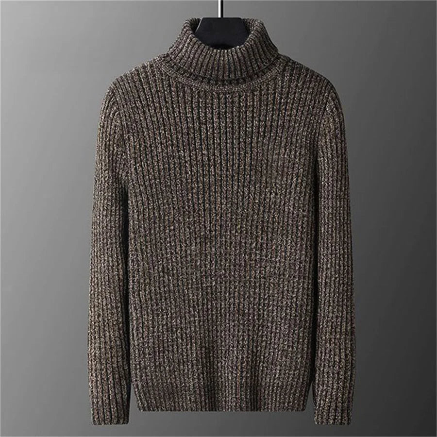 Pull col roulé en maille épaisse