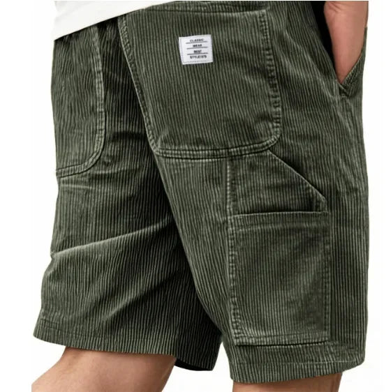 Short cargo en velours côtelé