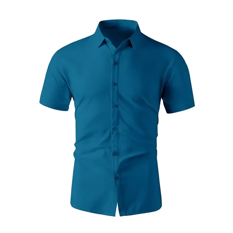 Chemise unie à manches courtes