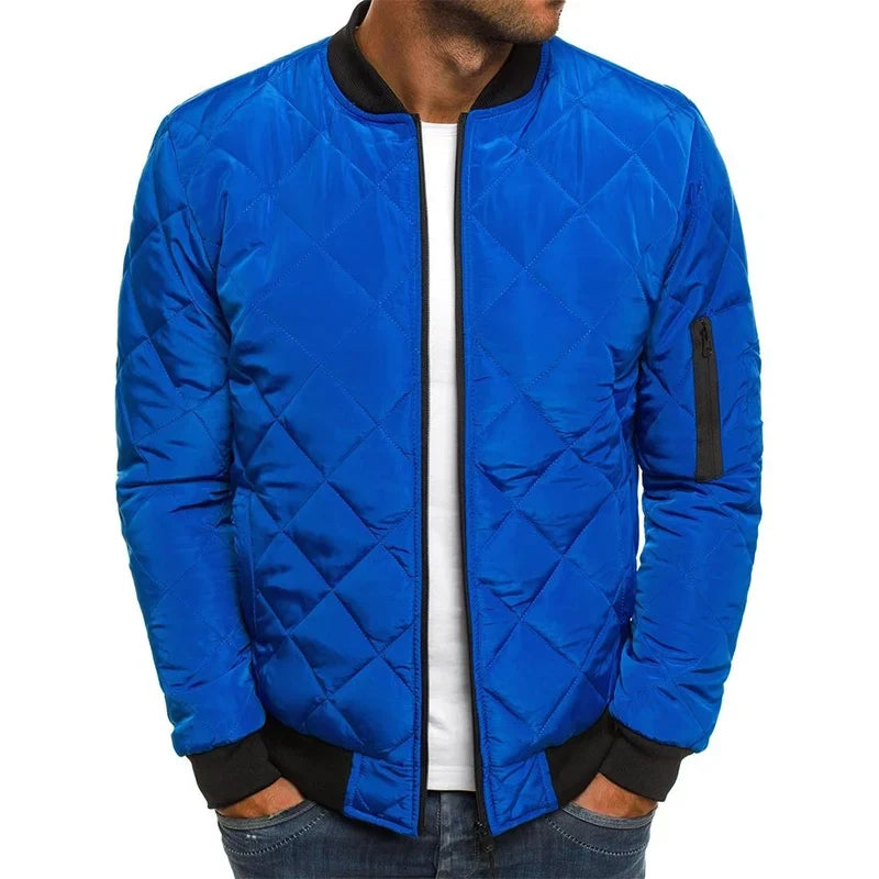 Blouson matelassé en losanges vert