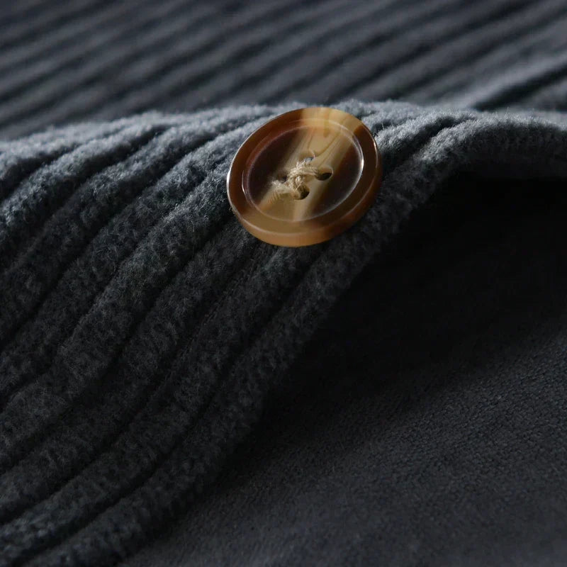 Chemise en velours côtelé coupe ajustée boutonnée homme – Fréhel
