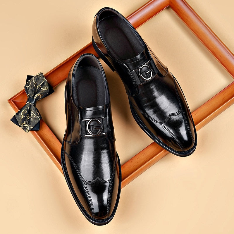 Chaussures classiques en cuir à lacets style costume élégant intemporel homme – Saint-Trojan