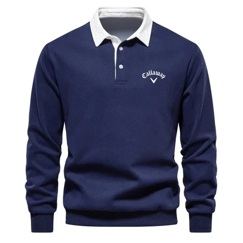 Pull polo à contrastes raffinés col polo coupe moderne élégance homme – Créon