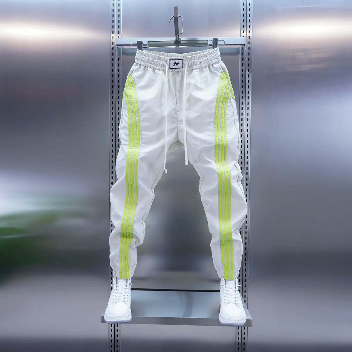 Pantalon à rayures esprit yoga décontracté