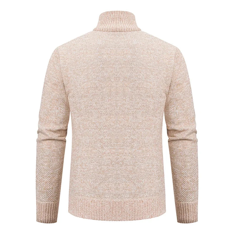 Gilet en maille zippé à col montant
