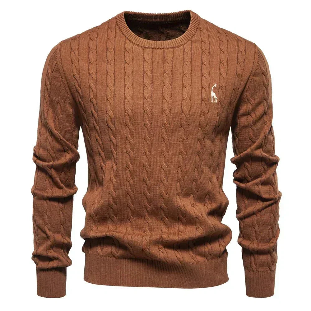 Pull en maille torsadée